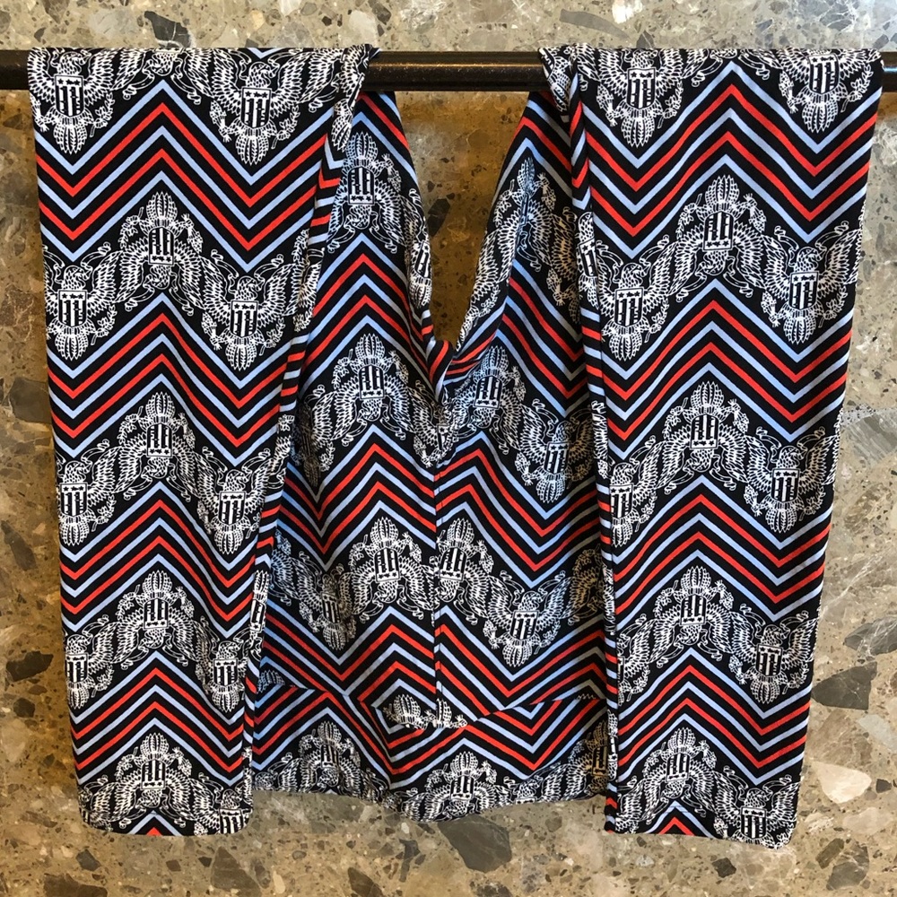 4th of July NWOT One Size Eagle Chevron Leggings